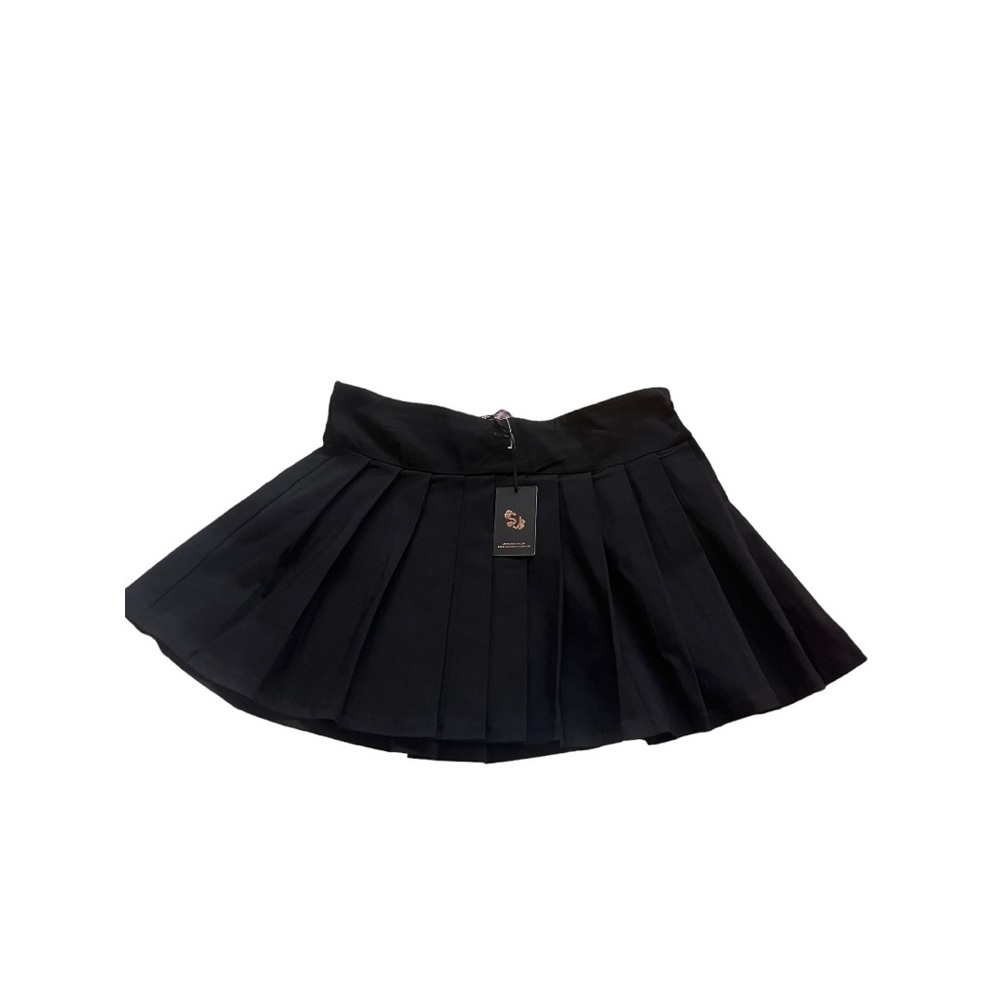 Sincerely Jules black a line pleated black mini skirt - Picture 5 of 6